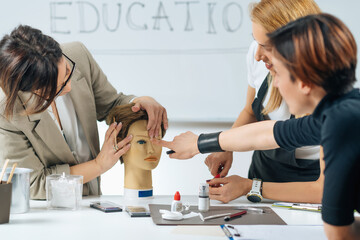 Cosmetology education for Permanent Make up eyebrows in Beauty Esthetic Center
