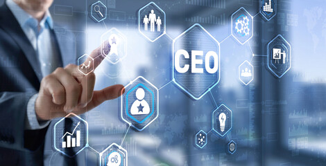Obraz premium Chief Executive Officer. CEO business concept on virtual screen