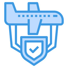 Travel blue outline icon
