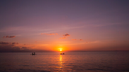 Breathtaking sunset in Lovina, Bali, Indonesia