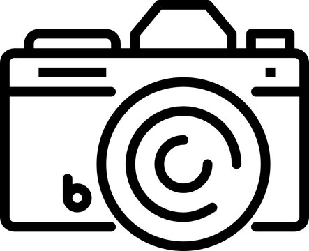 recommend clip art: vintage camera outline icon
