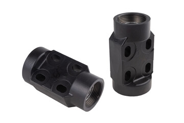 Truck cab mounting bracket, isolated on white background. Front and rear view