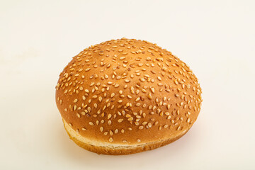 Burger bun with sesame seeds