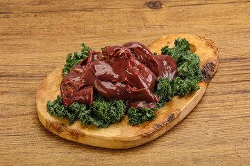 Raw chicken liver for cooking