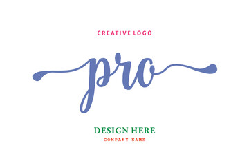 PRO lettering logo is simple, easy to understand and authoritative