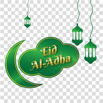 Eid Al-adha Sticker With Transparent Background.