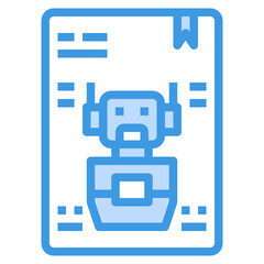 Fototapeta premium Sketch blue outline icon