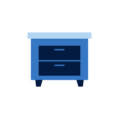 Antique cabinet furniture icon in color icon, isolated on white background 