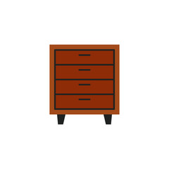 Antique cabinet furniture icon in color icon, isolated on white background 