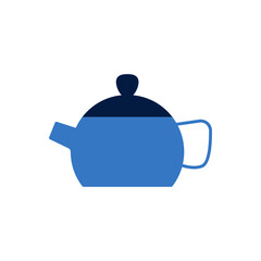 kettle, tea pot icon in color icon, isolated on white background 
