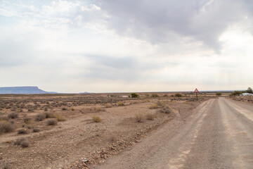 Gravel Road to the Gifberg close to Van Rhynsdorp in the Western Cape of South Africa