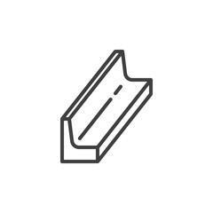Metal beam line icon