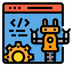 Programming filled outline icon