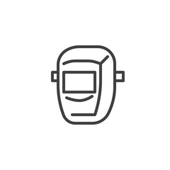 Welding mask line icon