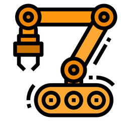 Robotics Arm filled outline icon