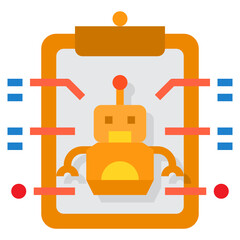 Obraz premium Clipboard flat icon