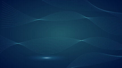 Abstract blue background with lines waves technology art illustrations.