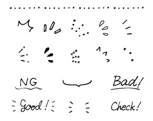 シンプルな装飾アイコン 手書きイラスト 使いやすい線画 おしゃれなデザイン