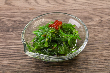 Asian traditional chukka salad in the bowl