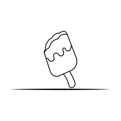 Ice cream line icon. design template vector