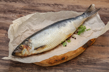 Salted Herring fish with pepper