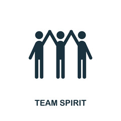 Team Spirit icon. Monochrome simple element from soft skill collection. Creative Team Spirit icon for web design, templates, infographics and more