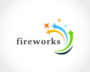 Fototapeta na wymiar abstract colors fireworks logo symbol design illustration