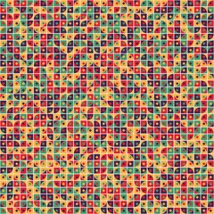 Abstract Geometric Pattern generative computational art illustration