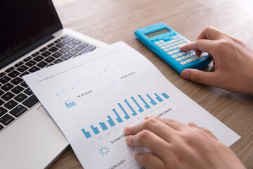 Financial accountant at work
