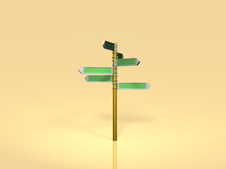 道標のレンダリングイラスト