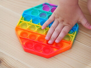 toddler touch baby silicone toy antistress color