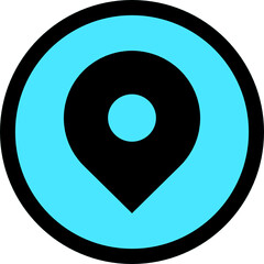 map pointer icon vector