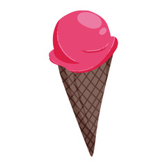 ice cream cone of dessert illustration