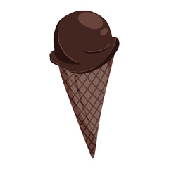 ice cream cone of dessert illustration