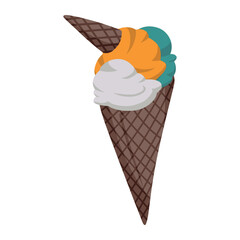 ice cream cone of dessert illustration