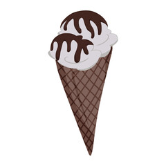 ice cream cone of dessert illustration