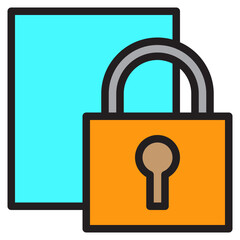 Privacy color line style icon