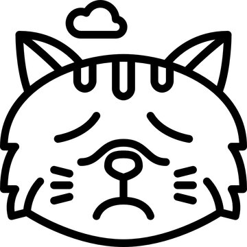 recommend clip art: sad outline icon