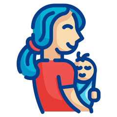 mother line icon