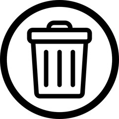 trash can icon vector