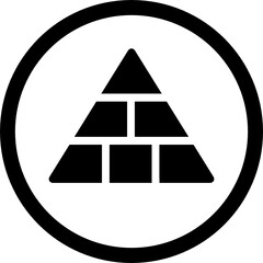pyramid icon vector