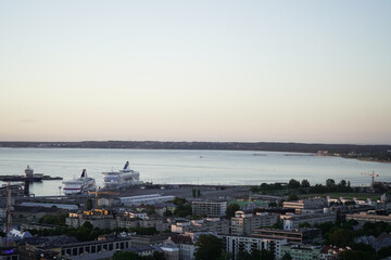 Tallinn, Estonia. Urban landscape in Tallinn. daytime.