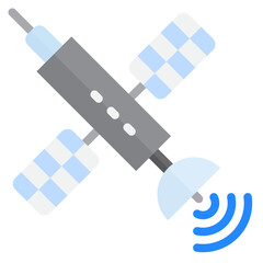 Satellite flat style icon