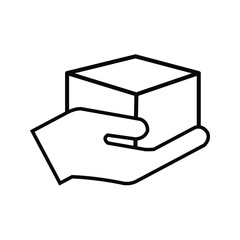 Handle with care icon. symbol of packing. Vector illustration. color editable