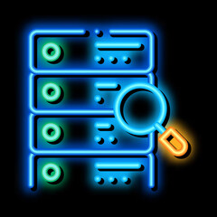 particle research algorithm neon light sign vector. Glowing bright icon particle research algorithm sign. transparent symbol illustration