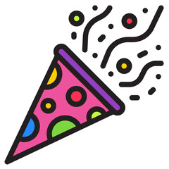 Confetti color line style icon