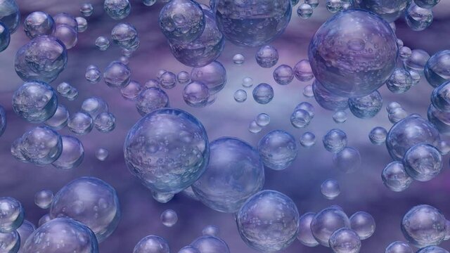 The Multiverse . Many worlds , planets , stars against nebula ,  cosmic background. Parallel Universes. Colorful moving clouds , space gases .  3d animation rendering. 