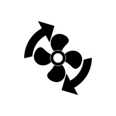 Fan icon isolated on white background