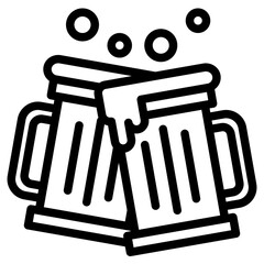 Beer outline style icon