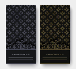 dark invitation card in pattern